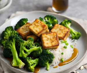 Knusprig gebratener Tofu mit Brokkoli